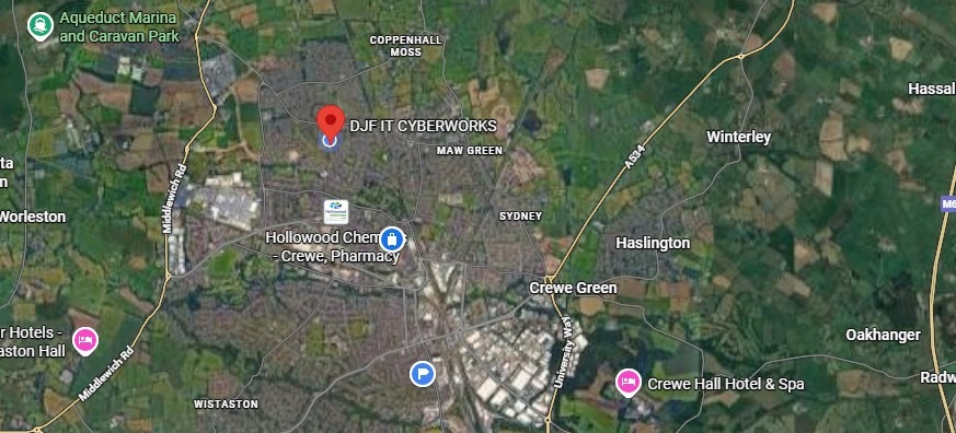 DJF IT Cyberworks location in Crewe